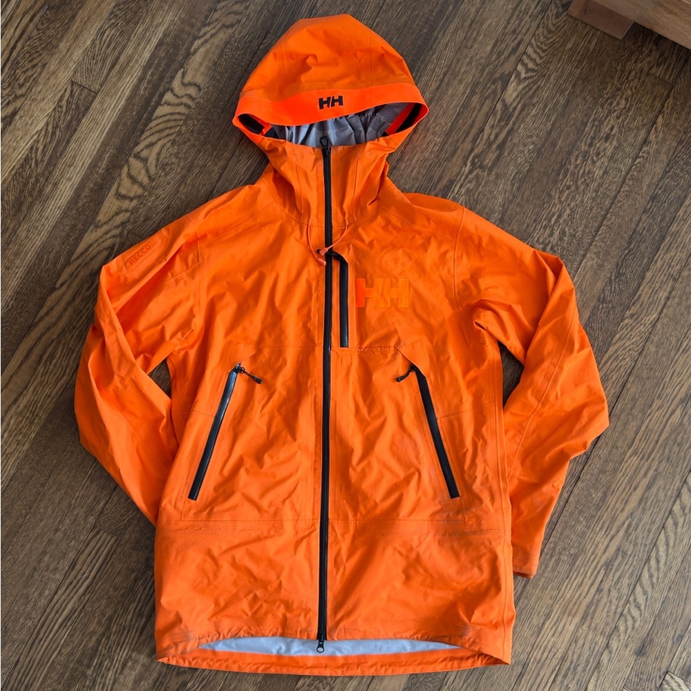 Helly Hansen Orange Ski Jacket with Reflective Details